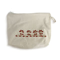 Gota Patti-Embroidered Floral Canvas Travel Pouch