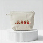 Gota Patti-Embroidered Floral Canvas Travel Pouch
