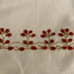 Gota Patti-Embroidered Floral Canvas Travel Pouch