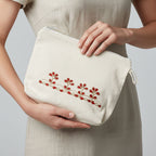Gota Patti-Embroidered Floral Canvas Travel Pouch