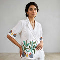 Artisanal Gond Art White Cotton Jacket