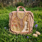 Vintage Kasida Kari Embroidered Patchwork Bag with Tassels