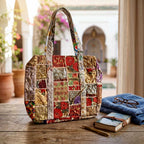 Kasida Kari Patchwork Shoulder Bag with Intricate Zari Work