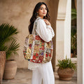 Kasida Kari Patchwork Shoulder Bag with Intricate Zari Work