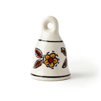 Assorted Hand-Painted Blue Pottery Bell Set of 5