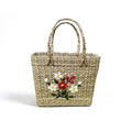 Wildflower Meadow Embroidered Kauna Grass Tote Bag