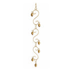 Handcrafted Foldable Golden Bell Chime with S-Curve Frame