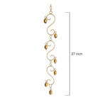 Handcrafted Foldable Golden Bell Chime with S-Curve Frame