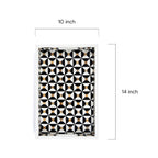 Monochrome Geometric Inlay Rectangular Serving Tray