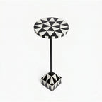 Geometric Harlequin Inlay Accent Table