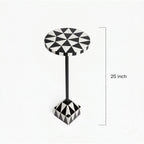 Geometric Harlequin Inlay Accent Table