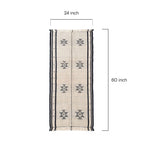 Hand-Woven Dhokra Weaving Tribal Geometric Cream Runner