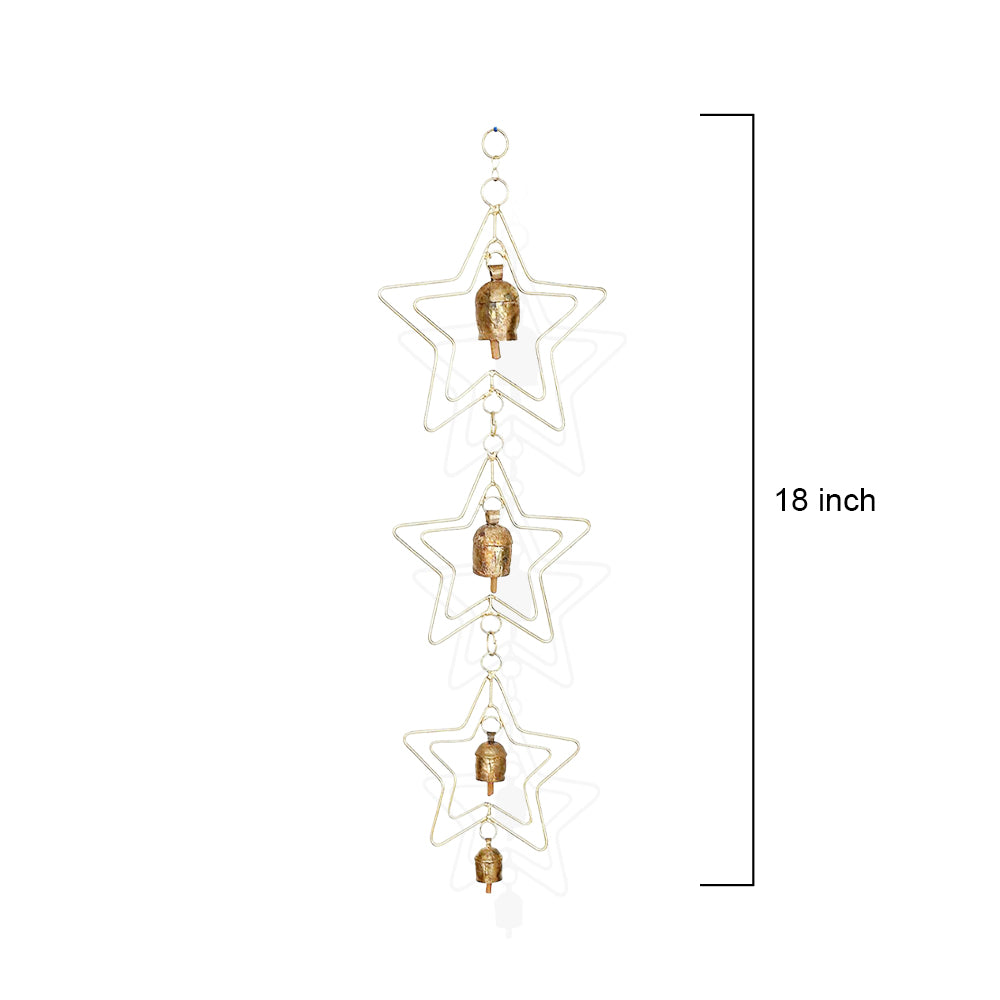Triple Star Gold Hanging Garden Bells