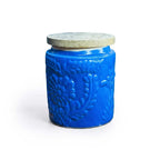 Handcrafted Assorted Embossed Floral Ceramic Jar Set
