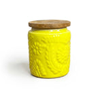 Handcrafted Assorted Embossed Floral Ceramic Jar Set