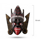 Gamari Wood Hand-Carved Fierce Goddess Kali Mask