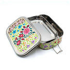 Wildflower Bouquet Hand Painted Stainless Steel Tiffin Box