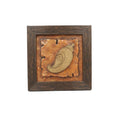Handcrafted Decorative Stone Painting Wall Art with Gold Shankh Motif - hero front view