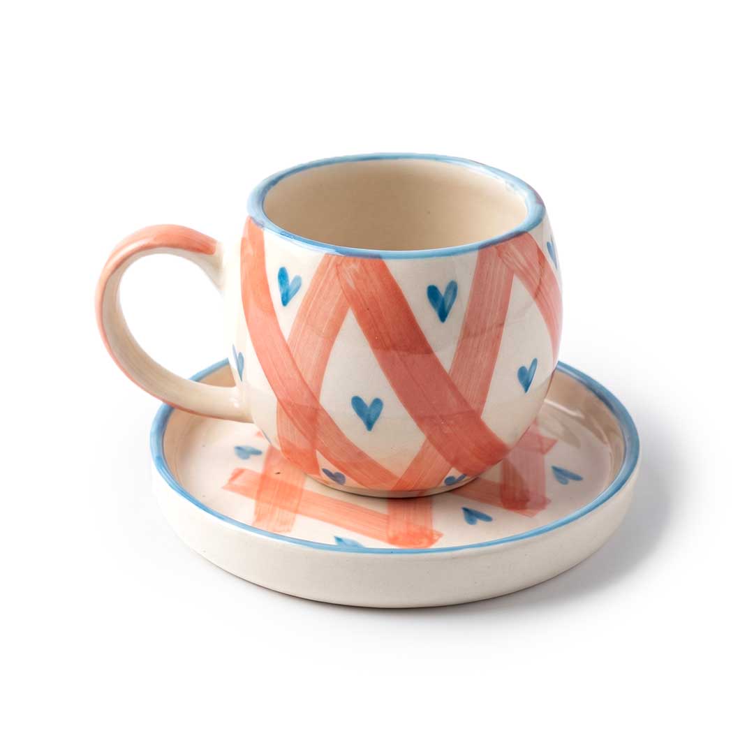 50-Piece Rustic Ceramic Cup Set Featuring Mixed Colors & Handmade Styles