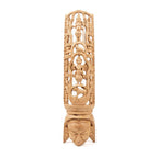 Hand-Carved Gamari Wood Mask with Intricate Sacred Headdress