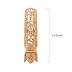 Hand-Carved Gamari Wood Mask with Intricate Sacred Headdress