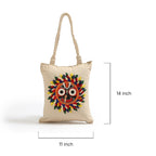 Lord Jagannath Puri Art Handmade Canvas Tote Bag