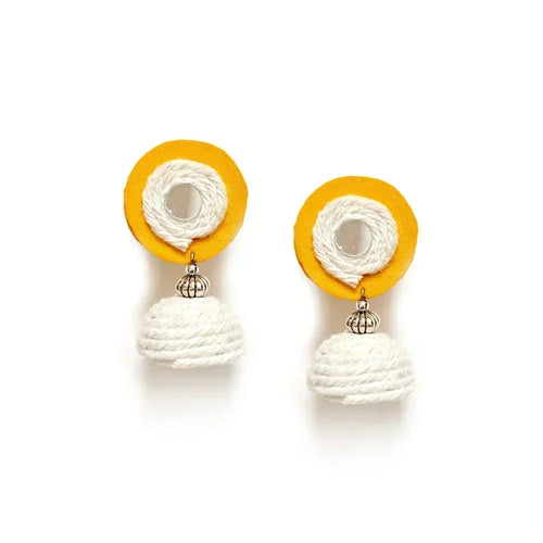 Artisanal Rope Bell Drop Earrings - Madhues