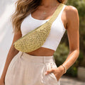 Handmade Jute Crochet Fanny Pack - Natural Waist Bag