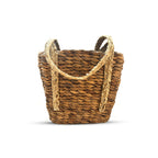 Handwoven Jute Basket Bag with Braided Handles