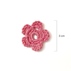 Handmade Pink Crochet Flower Buttons - Madhues