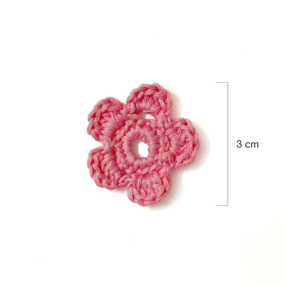 Handmade Pink Crochet Flower Buttons - Madhues