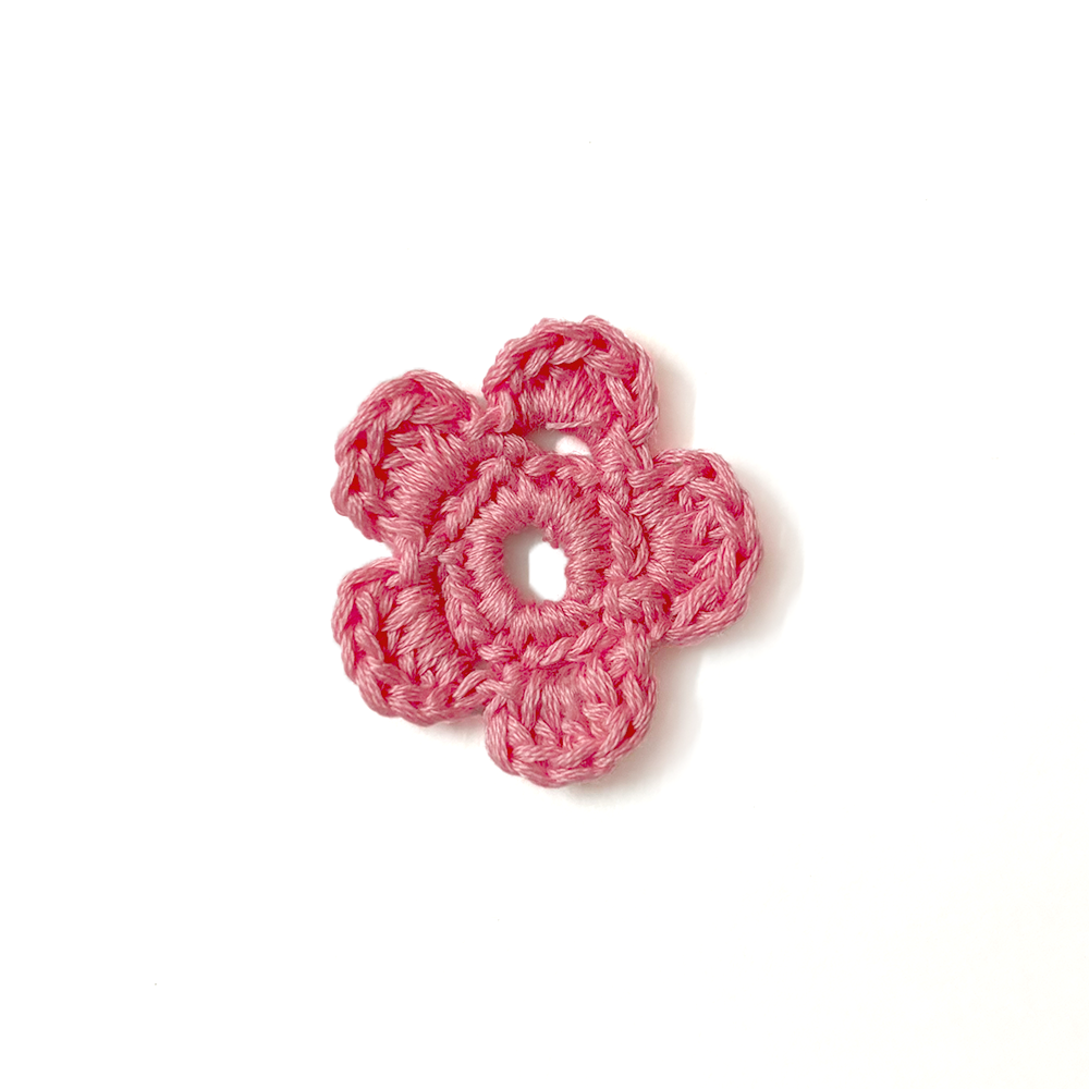 Handmade Pink Crochet Flower Buttons - Madhues