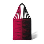 Dhokra Weaving Magenta & Black Split-Tone Woven Tote - Handcrafted Bag