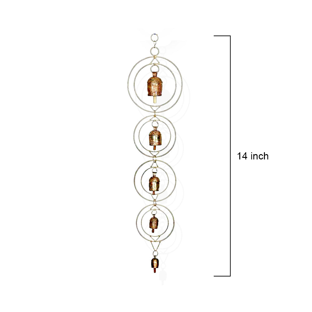 Rustic Tiered Brass Bells Wind Chime