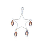 Rustic Star Hanging Metal Garden Bells