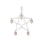 Rustic Antiqued Star Metal Wind Chime with 5 Bells