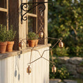Rustic Antiqued Star Metal Wind Chime with 5 Bells