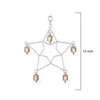 Rustic Antiqued Star Metal Wind Chime with 5 Bells