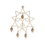 Celestial Sun Metal Wind Chime with Decorative Bells