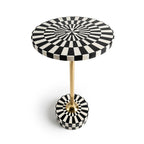 Optical Sunburst Inlay Side Table