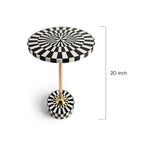 Optical Sunburst Inlay Side Table