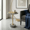 Optical Sunburst Inlay Side Table