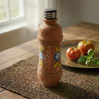 Pokhran Hand-Carved Terracotta Water Bottle with Painted Accents