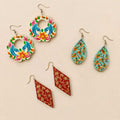 Handmade Kashmiri Floral & Motif Earring Combo (Set of 3)