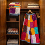 Bohemian Patchwork Cotton Wide-Leg Palazzo Pants