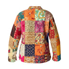 Women's Bohemian Patchwork Quilted Stand Collar Jacket