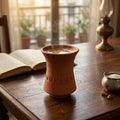 Pokhran Hand-Carved Terracotta Chai Glass with Earthy Textures