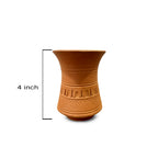 Pokhran Hand-Carved Terracotta Chai Glass with Earthy Textures
