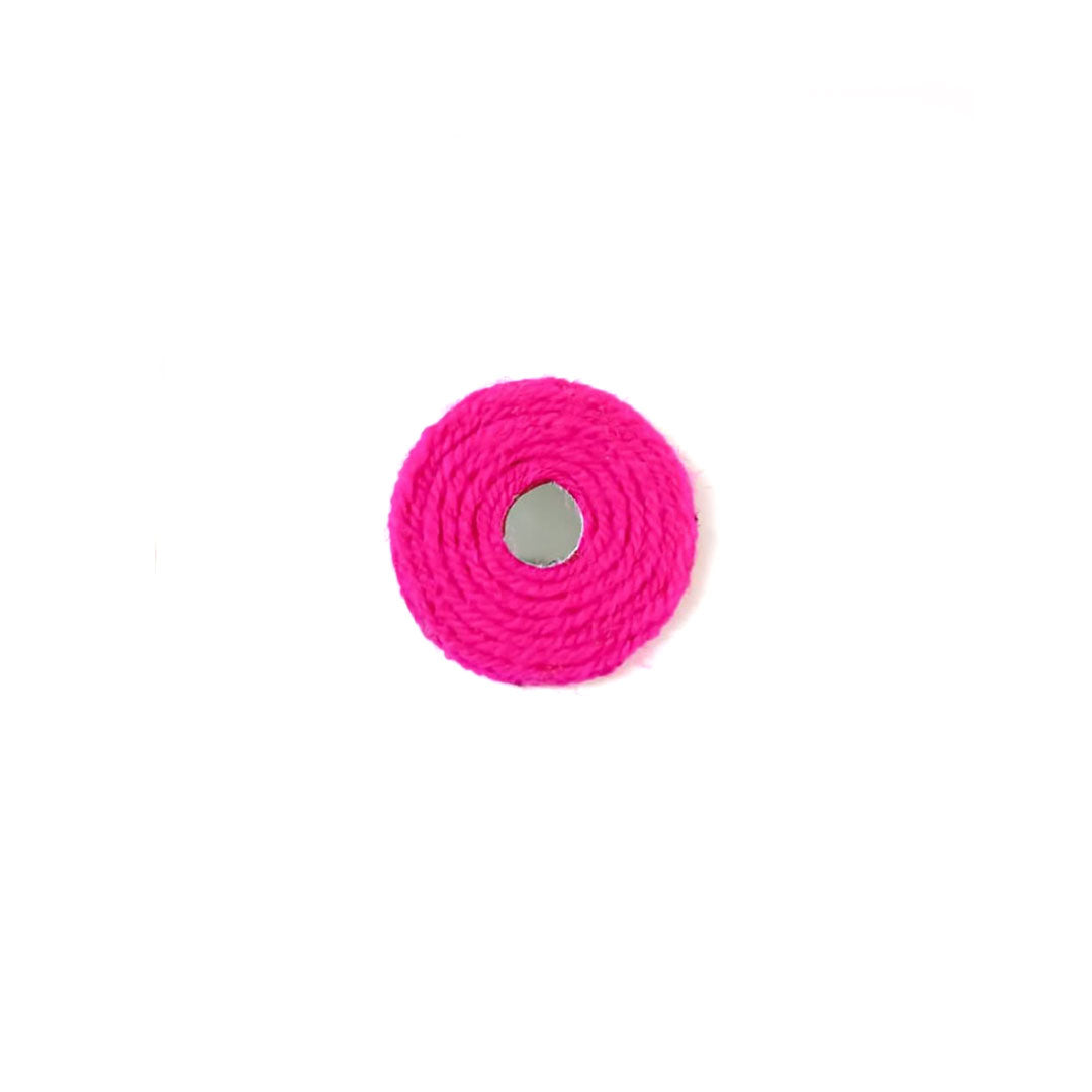 Hot Pink Handcrafted Jute Mirror Ring