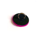 Hot Pink Handcrafted Jute Mirror Ring